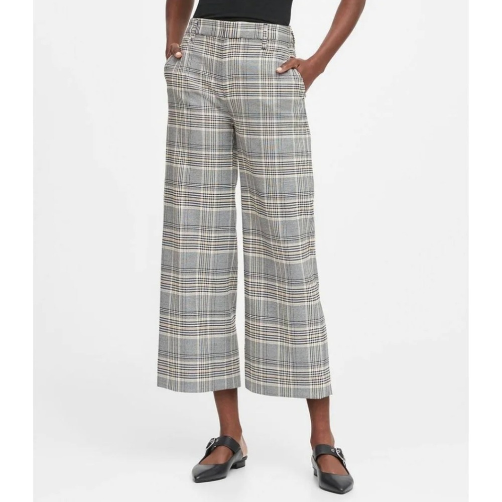 Banana Republic Womens Everybody Wide Leg Pant Size 6 Office Preppy